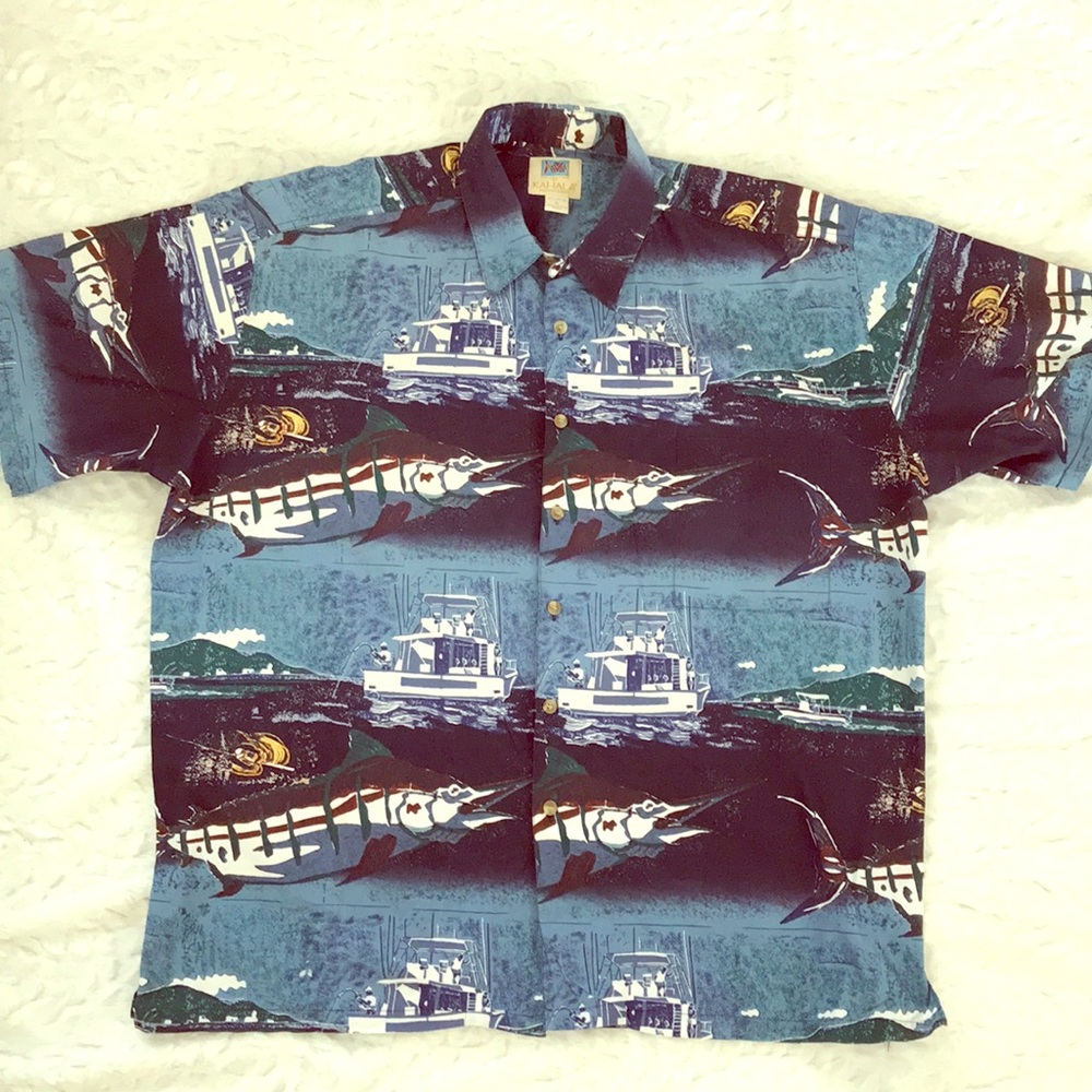50% Off 📍Kahala Hawaiian Fishing Shirt XL
